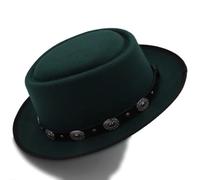 TLMDXTEU Chapeau Fedora Chapeau de Jazz rétro à Dessus Plat, Chapeau Melon Classique Britannique for Hommes et Femmes Chapeaux de Jazz pour Hommes et Femmes(Colour 4)