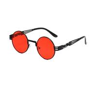 TLMDXTEU Lunettes Steampunk Lunettes de soleil for femmes, monture ronde rétro, style Steampunk Cosplay gothique vintage rondes(1)