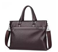TLMDXTEU Mallette pour Ordinateur Portable Sac à bandoulière for hommes en cuir for porte-documents pour Hommes Voyages d'affaires(marron,30x7x39cm)