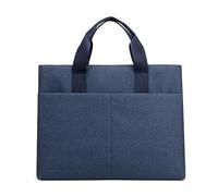 TLMDXTEU Mallette pour Ordinateur Portable Sac de documents portatif for porte-documents bureau d'affaires simple pour Hommes Voyages d'affaires(Bleu)