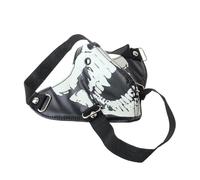 TLMDXTEU Masque Steampunk Masque en cuir avec sangle tissu élastique et imprimé poussière lumineuse Cosplay d'Halloween