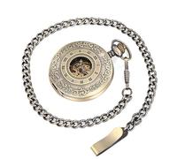 TLMDXTEU Montres de Poche pour Hommes Montre de Poche mécanique Automatique Antique, Couvercle Rabattable, Vintage Vintage