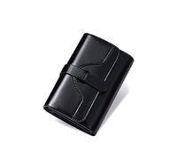 TLMDXTEU Portefeuille pour Femme Women's Foldable Simple Wallet Compact Short Petit Sac à Monnaie(Schwarz)