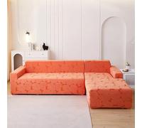 TLMQYXZE Housse Canapé D'angle1 Pieces，1/2/4/3 Places Housse De Canapé Extensible Universelle, Couverture Canape Antidérapante Lavable, Protege Canape Chien Chat avec Accoudoirs(#F,235cm-300cm(1pcs))