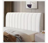 TLMQYXZE Housse Tête De Lit 160/140/180, Couverture De Tête De Lit,Velours Tissu Extensible Matelassé Épaissir,Anti-poussière Lavable Housse De Protection (Color : White, Size : 150x75cm)