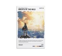 Tloz - Impression sur toile « Breath of the Wild » - Décoration murale pour chambre à coucher, salle de bain - 50 x 75 cm