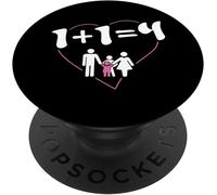 Tlp-1+1=4 Révélation Du Genre De La Baby Shower Des Filles Popsockets Popgrip - Support Et Grip Pour Smartphone/Tablette Avec Un Top Interchangeable