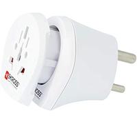 TLP-1.500215-E Combo Monde vers l'Inde - Adaptateur de Voyage International - Tension et Puissance nominale : 100 V ¿ 500 W / 250 V ¿ 1250 W. Protection Contre Les Chocs électriques