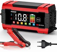 Tlp-10a Chargeur De Batterie Voiture, 12v 10a Lifepo4 Chargeur Batterie Pour Moto Avec Réparation Automatisée, 6 Modes Maintien De Chargeur Batterie Avec Écran Lcd Pour Agm/Gel/Wet/Sla