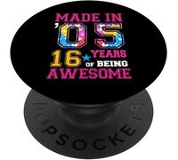 Tlp-16 Year Old Girl Gifts For 16th Birthday Gift Born In 2005 Popsockets Popgrip - Support Et Grip Pour Smartphone/Tablette Avec Un Top Interchangeable