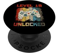 Tlp-18th Birthday Gift For Boys & Girls 18 Yo Gamer Born In 2001 Popgrip - Support Et Grip Pour Smartphone/Tablette Avec Un Top Interchangeable