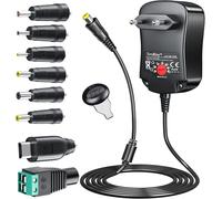 TLP-3V 4,5V 5V 6V 7,5V 9V 12V 1000mA Adaptateur AC/DC Universel Bloc d¿alimendation avec 8 connecteurs auswählbaren Adaptateur pour 3-12 V Ménager Elektronik - Cble 150 cm