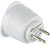 TLP-70038 70037 Adaptateur de Voyage France 2 Europe vers 3 Broches Israel, Blanc