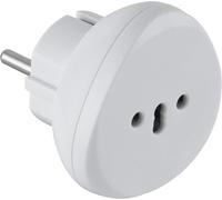 TLP-70057 Adaptateur de voyage Suisse/Italie/Brazil vers France/Europe, blanc