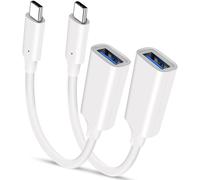TLP-Adaptateur USB C Mâle vers USB 3.0 Femelle 2-Pack,Convertisseur Thunderbolt 3 Type C OTG pour MacBook Pro,iPhone 15 16,iPad 10 Air 4 5,Galaxy S24 S23 A54 A53 A13 A33 A73 Tab S9,Z Fold Flip