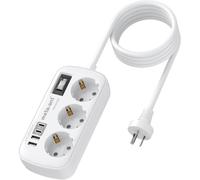 TLP-Adapter Australien, Adapter China Stecker mit 3er Steckdose & 4 USB (USB-C 3.4A), Typ I Australien Reisestecker Steckdosenadapter für China, Argentinien, Neuseeland