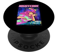 Tlp-Aesthetic Nightcore Japanese Music Anime Girl Manga Edm Popsockets Popgrip - Support Et Grip Pour Smartphone/Tablette Avec Un Top Interchangeable