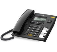 TLP-ALCATEL T56 - Téléphone Fixe Filaire - Écran Numérique - Mains Libres - Journal Des Appels Reçus - Touche Rappel - 4 Mémoires Directes - Noir