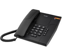 TLP-ALCATEL Temporis 180 PRO - Téléphone Fixe Filaire Professionnel - Bibloc -Touche Mute - Indicateur Lumineux - Volume Réglable - Touche Rappel - Installation Bureau/Mur - Noir