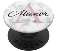 Tlp-Alienor Rose Monogramme Rose Lettre A Filles Popsockets Popgrip - Support Et Grip Pour Smartphone/Tablette Avec Un Top Interchangeable