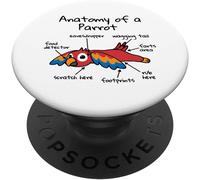 Tlp-Anatomie D'un Perroquet Animal De Compagnie Popsockets Popgrip - Support Et Grip Pour Smartphone/Tablette Avec Un Top Interchangeable
