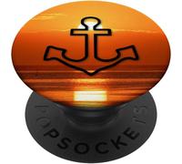 Tlp-Anchor Sailor Beach Caribbean Tropical Popsockets Popgrip - Support Et Grip Pour Smartphone/Tablette Avec Un Top Interchangeable