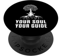 Tlp-Arbre Méditation Bouddha Méditer Votre Âme Guide Zen Cadeau Popsockets Popgrip - Support Et Grip Pour Smartphone/Tablette Avec Un Top Interchangeable