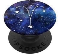 TLP-Aries - Cool Blue Astrological Horoscope Zodiac Star Sign PopSockets PopGrip - Support et Grip pour Smartphone/Tablette avec un Top Interchangeable