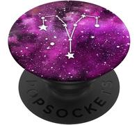 Tlp-Aries - Pink Astrological Horoscope Zodiac Star Sign Popsockets Popgrip - Support Et Grip Pour Smartphone/Tablette Avec Un Top Interchangeable