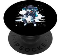 Tlp-Astronaut Sitting On A Cloud Outer Chilling On Clouds Stars Popsockets Popgrip - Support Et Grip Pour Smartphone/Tablette Avec Un Top Interchangeable