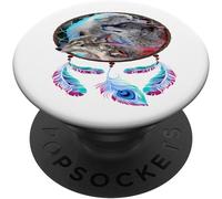 TLP-Attrape-rêves Attentionné à Quatre Loups PopGrip - Support et Grip pour Smartphone/Tablette avec un Top Interchangeable