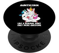 Tlp-Aunt Unicorn With Nephew And Niece Cute Awesome Aunticorn Popsockets Popgrip - Support Et Grip Pour Smartphone/Tablette Avec Un Top Interchangeable