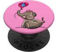 Tlp-Autism Elephant Puzzle Awareness Mom Kind Popsockets Popgrip - Support Et Grip Pour Smartphone/Tablette Avec Un Top Interchangeable