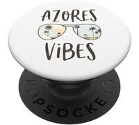 Tlp-Azores Island Vibes Palm Tree Sunset Portugal Sunglasses Popsockets Popgrip - Support Et Grip Pour Smartphone/Tablette Avec Un Top Interchangeable
