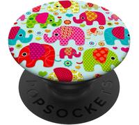 Tlp-Baby Elephant Elephant Gifts Decor Pattern African Elefante Popsockets Popgrip - Support Et Grip Pour Smartphone/Tablette Avec Un Top Interchangeable