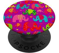 Tlp-Baby Elephant Gifts Elephant Decor Pattern Africa Elefante Popsockets Popgrip - Support Et Grip Pour Smartphone/Tablette Avec Un Top Interchangeable