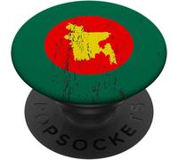 Tlp-Bangladeshi Flag Theme Design With Red Green Bangladesh Flag Popsockets Popgrip - Support Et Grip Pour Smartphone/Tablette Avec Un Top Interchangeable