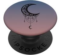 Tlp-Belle Silhouette Du Croissant Noir, Capteur De Rêves Popgrip - Support Et Grip Pour Smartphone/Tablette Avec Un Top Interchangeable