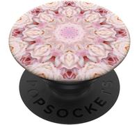 Tlp-Belles Roses Roses Fractal Design Mandala Pop Stand Popsockets Popgrip - Support Et Grip Pour Smartphone/Tablette Avec Un Top Interchangeable