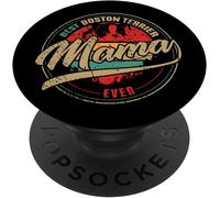 Tlp-Best Boston Terrier Mama Ever - Boston Terrier Gift Popsockets Popgrip - Support Et Grip Pour Smartphone/Tablette Avec Un Top Interchangeable