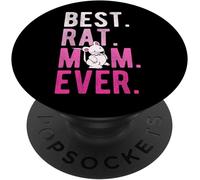 Tlp-Best Rat Mom Ever Cute Pet Mouse Or Rat Mother Gift Popsockets Popgrip - Support Et Grip Pour Smartphone/Tablette Avec Un Top Interchangeable