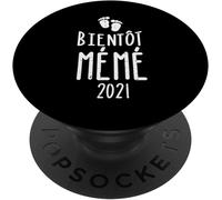Tlp-Bientôt Mémé 2021 Mamie Future Annonce Grossesse Cadeau Popsockets Popgrip - Support Et Grip Pour Smartphone/Tablette Avec Un Top Interchangeable