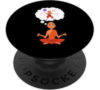 Tlp-Bouddha Penser À La Musique Party Danse Méditer Zen Cadeau Popsockets Popgrip - Support Et Grip Pour Smartphone/Tablette Avec Un Top Interchangeable