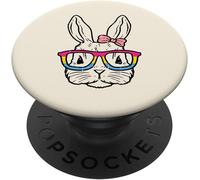 Tlp-Bunny Face Glasses Animal Lgbtq Pansexual Pan Flag Women Popsockets Popgrip - Support Et Grip Pour Smartphone/Tablette Avec Un Top Interchangeable