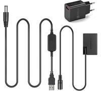 TLP-Câble USB ACK-E18 + Batterie Factice DR-E18 LP-E17 + Chargeur 5V 3000ma pour Canon EOS 750D Kiss X8i T6i 760D T6S 77D 800D 200D Rebel SL2