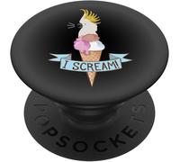Tlp-Cacatoès À Crête De Soufre Perroquet Glacé Popsockets Popgrip - Support Et Grip Pour Smartphone/Tablette Avec Un Top Interchangeable
