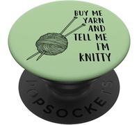 Tlp-Cadeau De Tricot Amusant Achetez-Moi Du Fil Dites-Moi Que Je Popsockets Popgrip - Support Et Grip Pour Smartphone/Tablette Avec Un Top Interchangeable