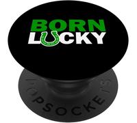 Tlp-Cadeau Irlandais De La St Patricks Day Born Lucky Horseshoe Popsockets Popgrip - Support Et Grip Pour Smartphone/Tablette Avec Un Top Interchangeable