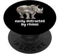 Tlp-Cadeaux De Rhinocéros Facilement Distraits Par L'amant Des Popsockets Popgrip - Support Et Grip Pour Smartphone/Tablette Avec Un Top Interchangeable