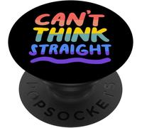 Tlp-Can't Think Straight Gay Lesbian Lgbt Pride Flag Popgrip - Support Et Grip Pour Smartphone/Tablette Avec Un Top Interchangeable